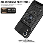 Cover per fotocamera scorrevole Design Custodia per telefono in TPU + PC, For Samsung Galaxy A03 Core