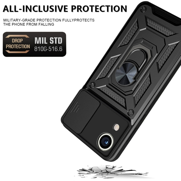 Cover per fotocamera scorrevole Design Custodia per telefono in TPU + PC, For Samsung Galaxy A03 Core