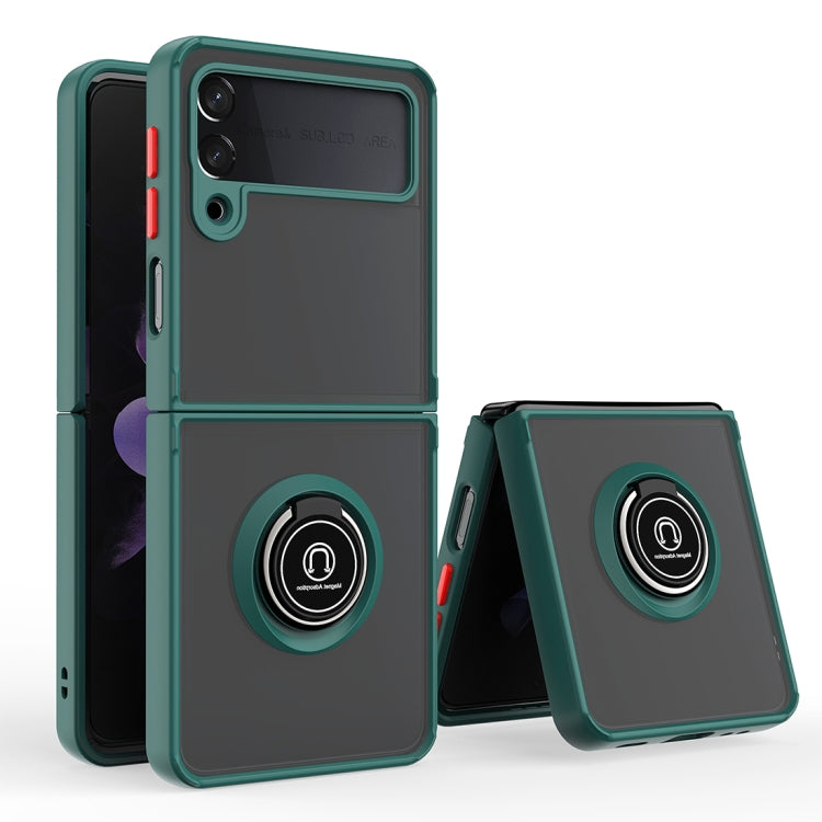 Custodia per telefono con supporto per PC + TPU serie Q Shadow 1, For Huawei P50 Pocket, For Samsung Galaxy Z Flip 3 5G