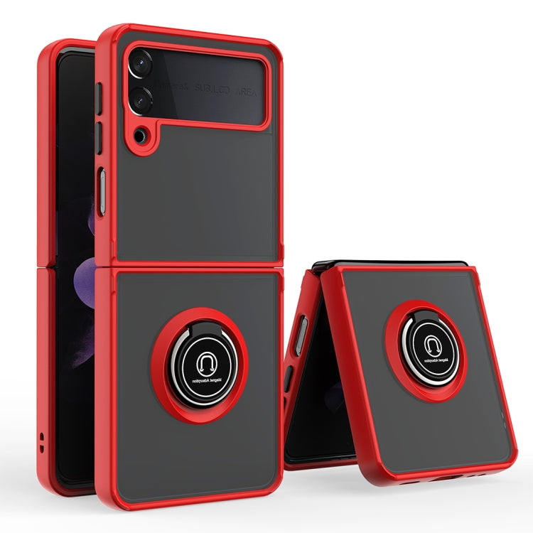 Custodia per telefono con supporto per PC + TPU serie Q Shadow 1, For Huawei P50 Pocket, For Samsung Galaxy Z Flip 3 5G