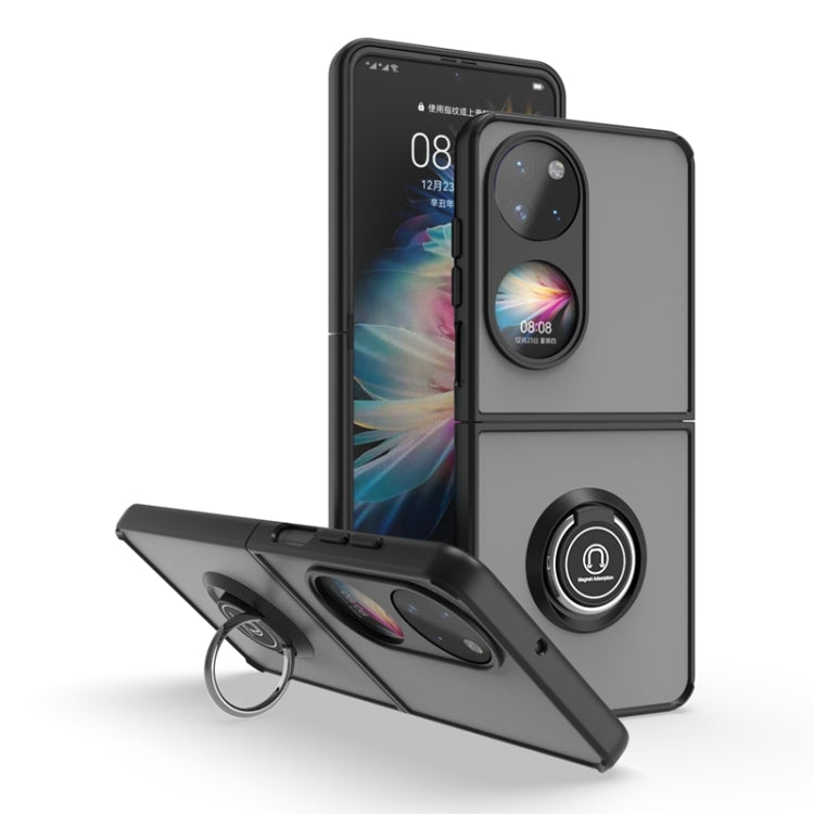 Custodia per telefono con supporto per PC + TPU serie Q Shadow 1, For Huawei P50 Pocket, For Samsung Galaxy Z Flip 3 5G