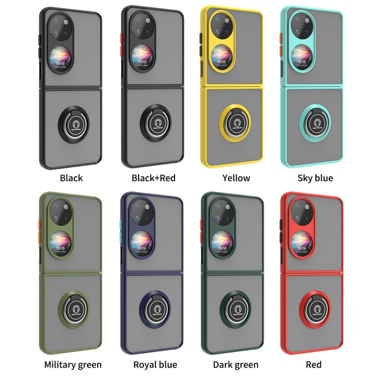 Custodia per telefono con supporto per PC + TPU serie Q Shadow 1, For Huawei P50 Pocket, For Samsung Galaxy Z Flip 3 5G