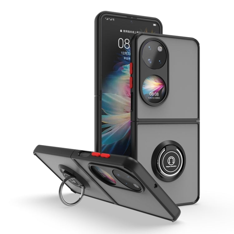 Custodia per telefono con supporto per PC + TPU serie Q Shadow 1, For Huawei P50 Pocket, For Samsung Galaxy Z Flip 3 5G