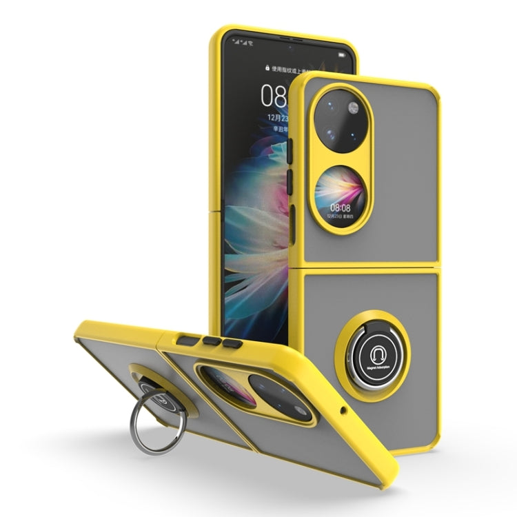 Custodia per telefono con supporto per PC + TPU serie Q Shadow 1, For Huawei P50 Pocket, For Samsung Galaxy Z Flip 3 5G