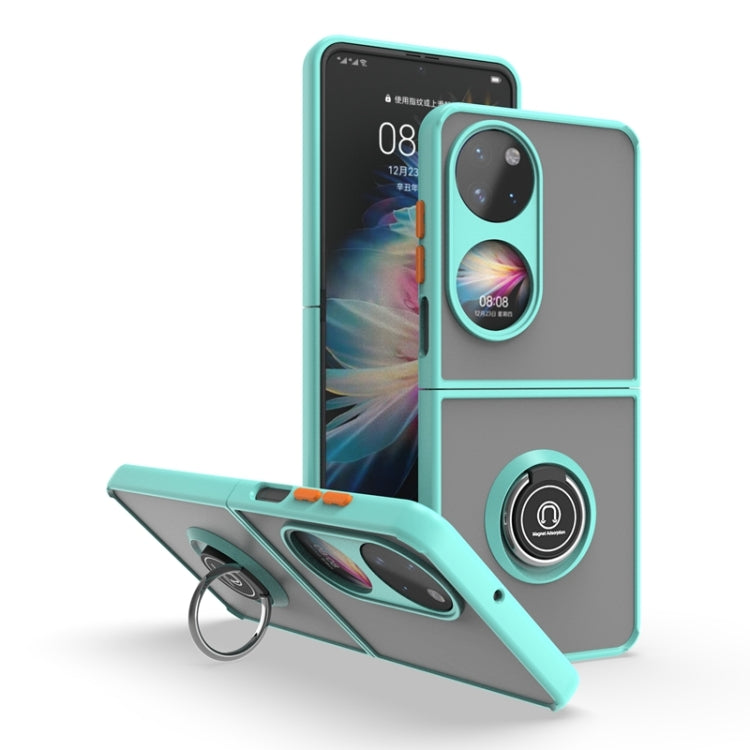 Custodia per telefono con supporto per PC + TPU serie Q Shadow 1, For Huawei P50 Pocket, For Samsung Galaxy Z Flip 3 5G