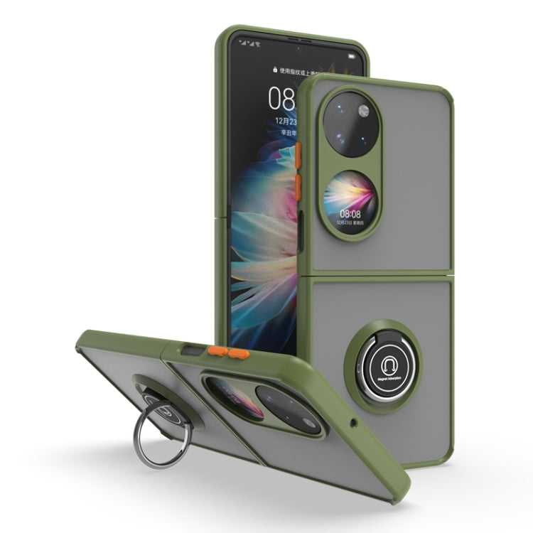 Custodia per telefono con supporto per PC + TPU serie Q Shadow 1, For Huawei P50 Pocket, For Samsung Galaxy Z Flip 3 5G