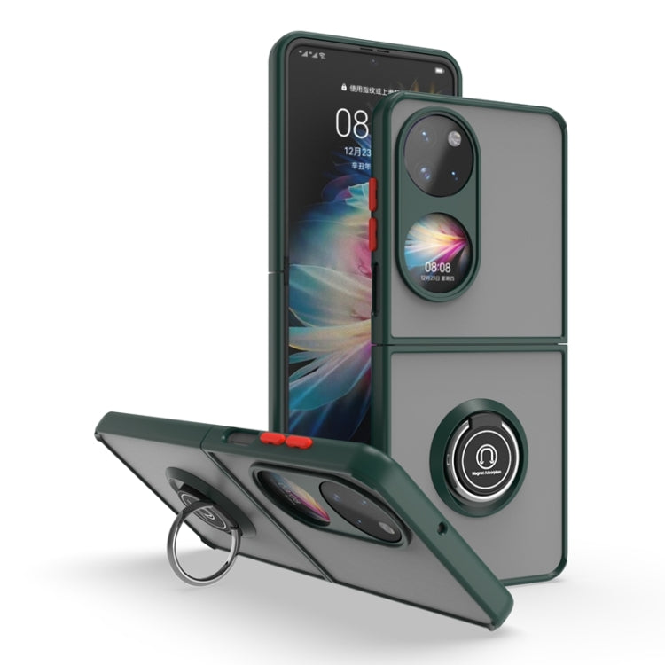 Custodia per telefono con supporto per PC + TPU serie Q Shadow 1, For Huawei P50 Pocket, For Samsung Galaxy Z Flip 3 5G