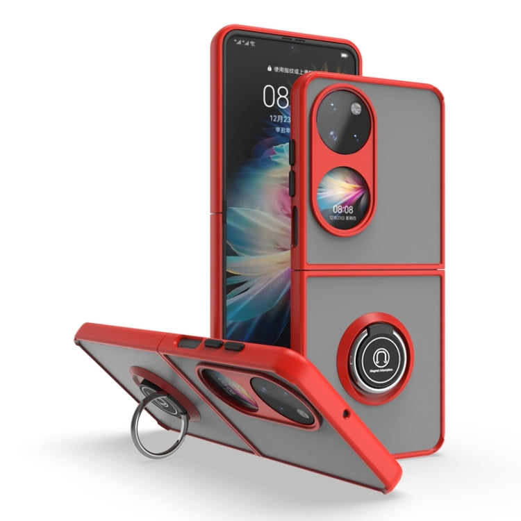 Custodia per telefono con supporto per PC + TPU serie Q Shadow 1, For Huawei P50 Pocket, For Samsung Galaxy Z Flip 3 5G
