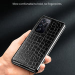 Custodia per telefono pieghevole in pelle di coccodrillo, For OPPO Find N