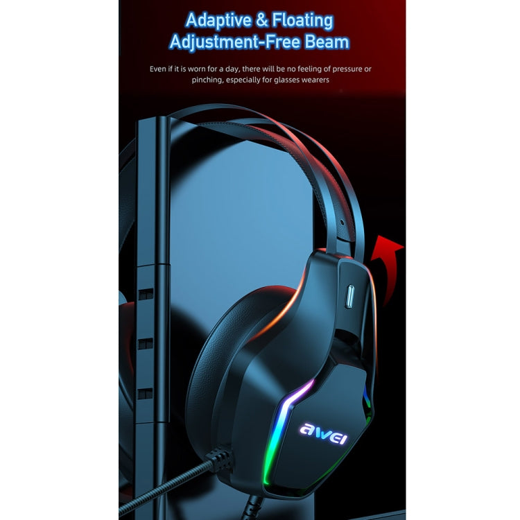Cuffie da gioco awei GM-1 USB + 3,5 mm per luce ambientale con microfono, GM-1
