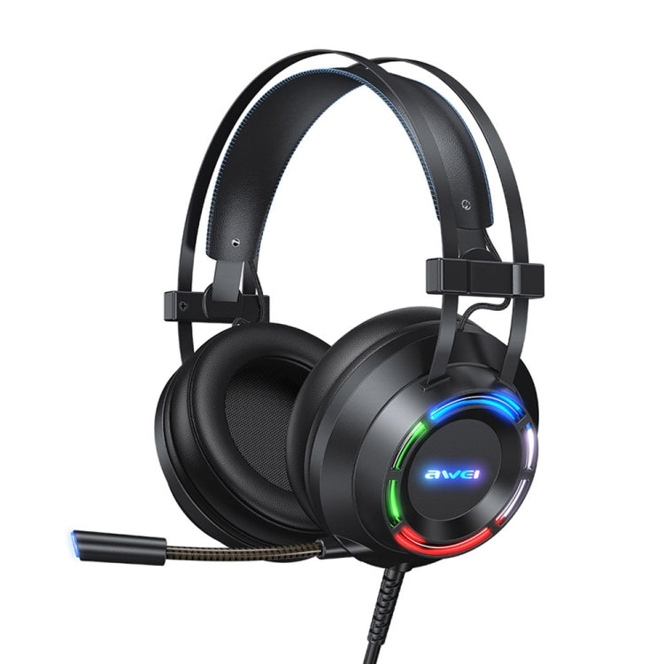 awei GM-2 USB + 3,5 mm Ambient Light Gaming Cuffie cablate con microfono, GM-2
