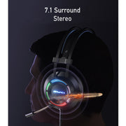 awei GM-2 USB + 3,5 mm Ambient Light Gaming Cuffie cablate con microfono, GM-2