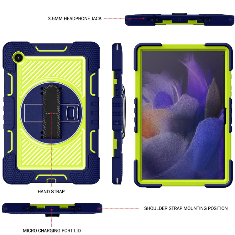 Rotazione a 360 gradi in silicone a contrasto di colore + custodia per tablet PC, For Samsung Galaxy Tab A8 10.5 2021