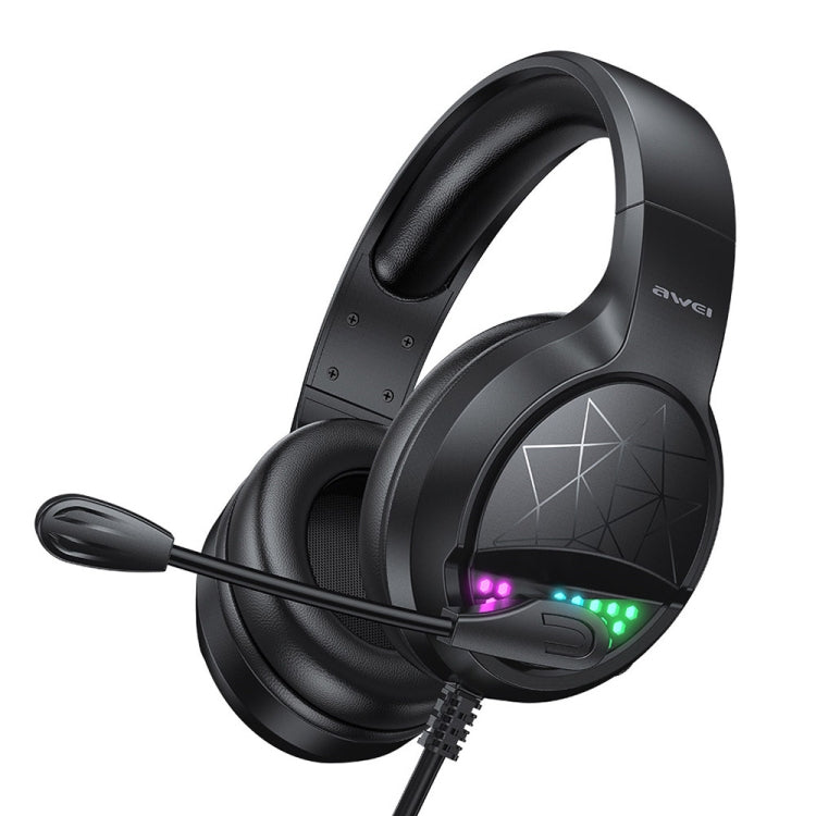 awei GM-3 USB + 3,5 mm Ambient Light Gaming Cuffie cablate con microfono, GM-3