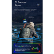 awei GM-3 USB + 3,5 mm Ambient Light Gaming Cuffie cablate con microfono, GM-3