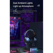 awei GM-3 USB + 3,5 mm Ambient Light Gaming Cuffie cablate con microfono, GM-3