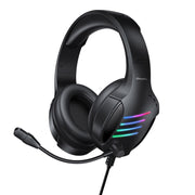 awei GM-5 USB + 3,5 mm Ambient Light Gaming Cuffie cablate con microfono, GM-5