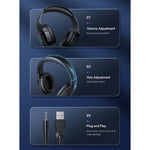 awei GM-5 USB + 3,5 mm Ambient Light Gaming Cuffie cablate con microfono, GM-5