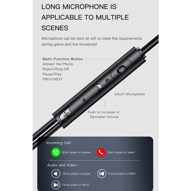awei ES-180i In-ear E-sports Auricolare cablato con microfono, ES-180i
