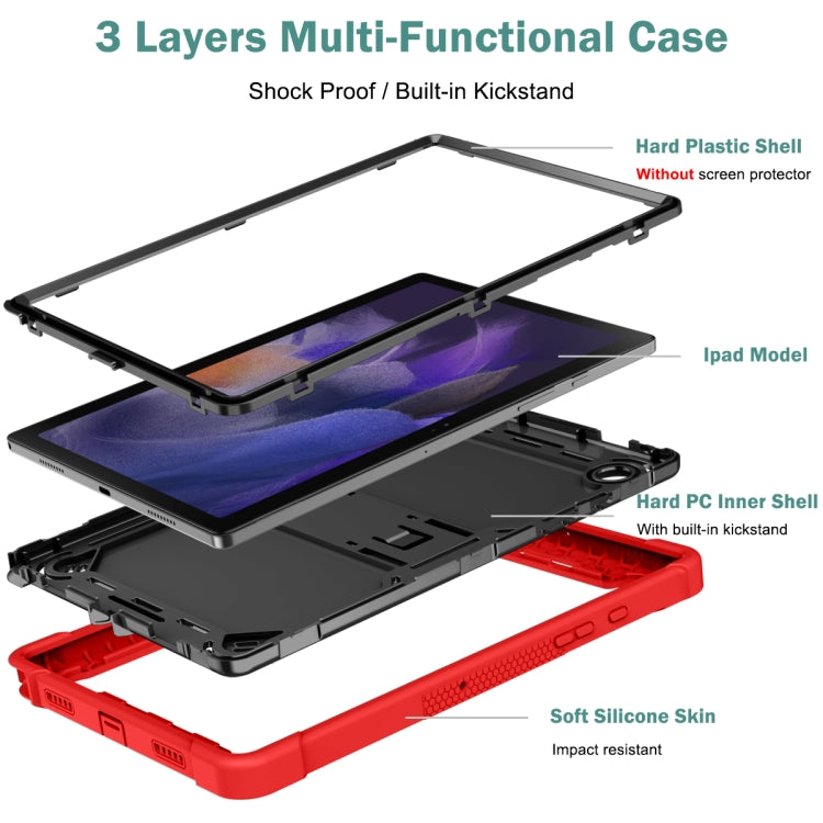 Custodia protettiva antiurto per tablet in silicone + PC con supporto, For Samsung Galaxy Tab A8 10.5 2021
