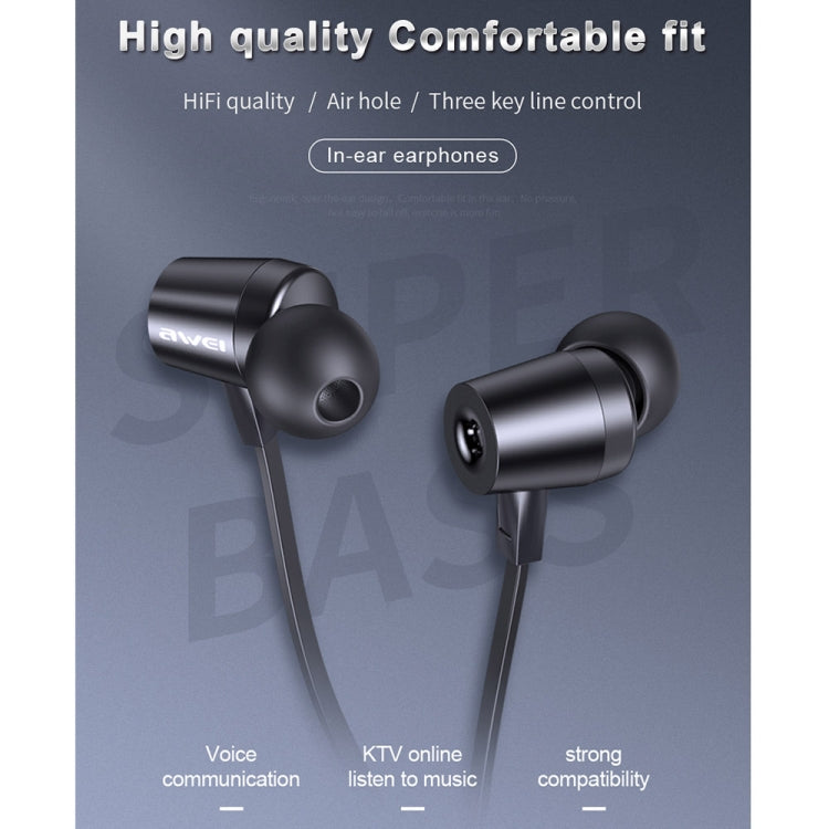 awei L1 Auricolare cablato stereo surround in-ear, L1(Black), L1(Grey)