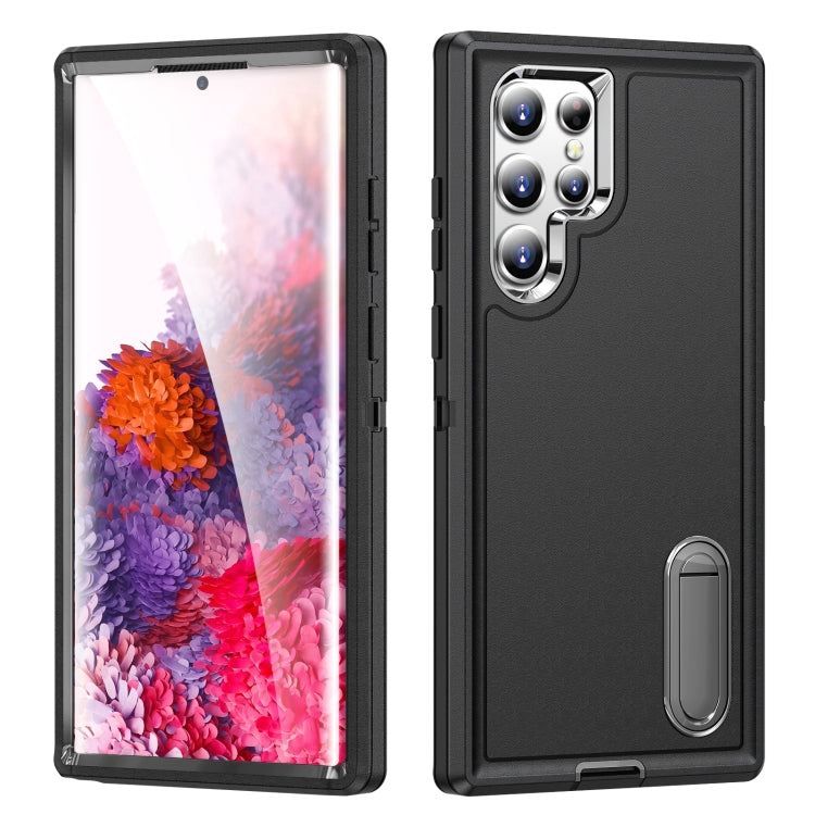 Custodia per telefono con supporto robusto 3 in 1, For Samsung Galaxy S22 5G, For Samsung Galaxy S22+ 5G, For Samsung Galaxy S22 Ultra 5G