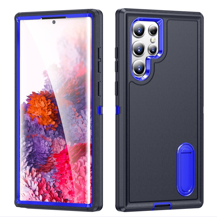 Custodia per telefono con supporto robusto 3 in 1, For Samsung Galaxy S22 5G, For Samsung Galaxy S22+ 5G, For Samsung Galaxy S22 Ultra 5G