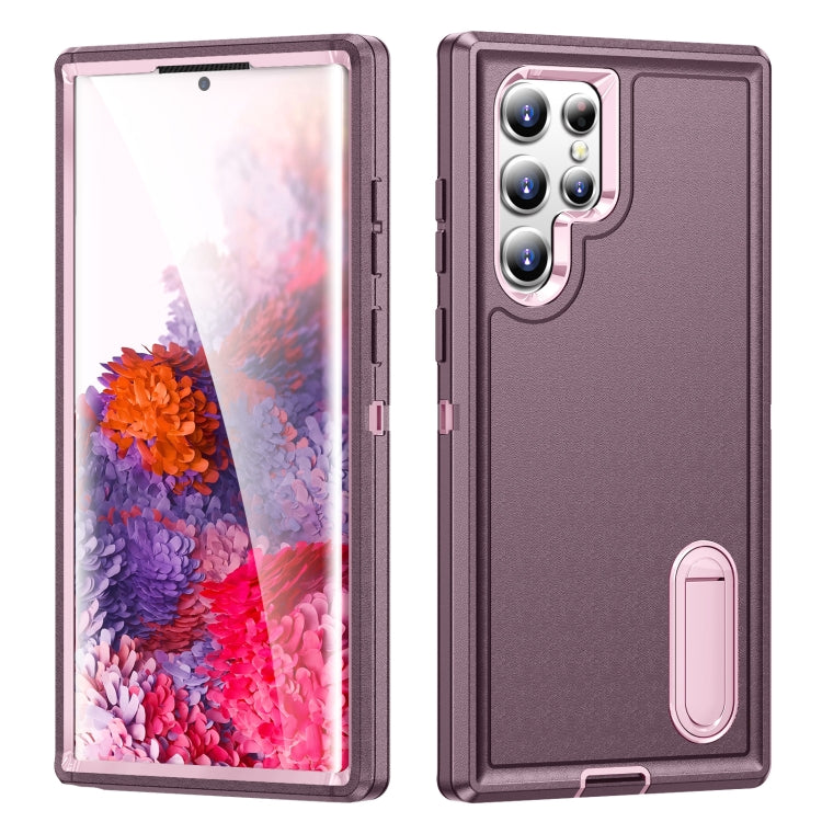 Custodia per telefono con supporto robusto 3 in 1, For Samsung Galaxy S22 5G, For Samsung Galaxy S22+ 5G, For Samsung Galaxy S22 Ultra 5G