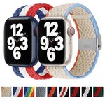 Cinturino intrecciato a trama verticale per la serie Apple Watch, 7 41mm / 6&SE&5&4 40mm / 3&2&1 38mm, 7 45mm / 6&SE&5&4 44mm / 3&2&1 42mm