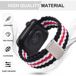 Cinturino intrecciato a trama verticale per la serie Apple Watch, 7 41mm / 6&SE&5&4 40mm / 3&2&1 38mm, 7 45mm / 6&SE&5&4 44mm / 3&2&1 42mm