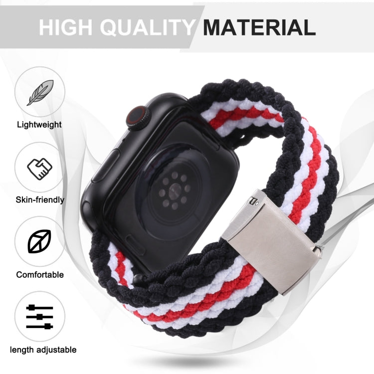 Cinturino intrecciato a trama verticale per la serie Apple Watch, 7 41mm / 6&SE&5&4 40mm / 3&2&1 38mm, 7 45mm / 6&SE&5&4 44mm / 3&2&1 42mm