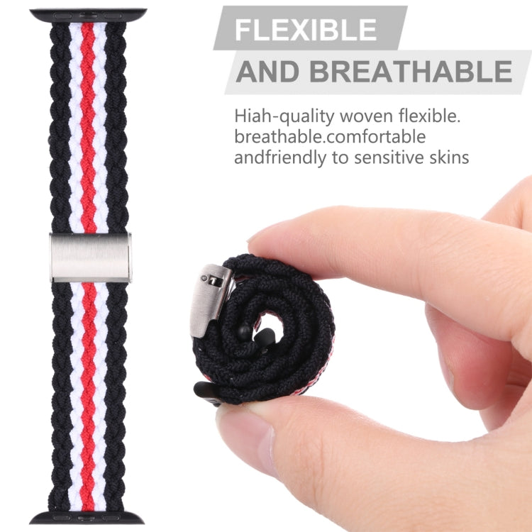 Cinturino intrecciato a trama verticale per la serie Apple Watch, 7 41mm / 6&SE&5&4 40mm / 3&2&1 38mm, 7 45mm / 6&SE&5&4 44mm / 3&2&1 42mm