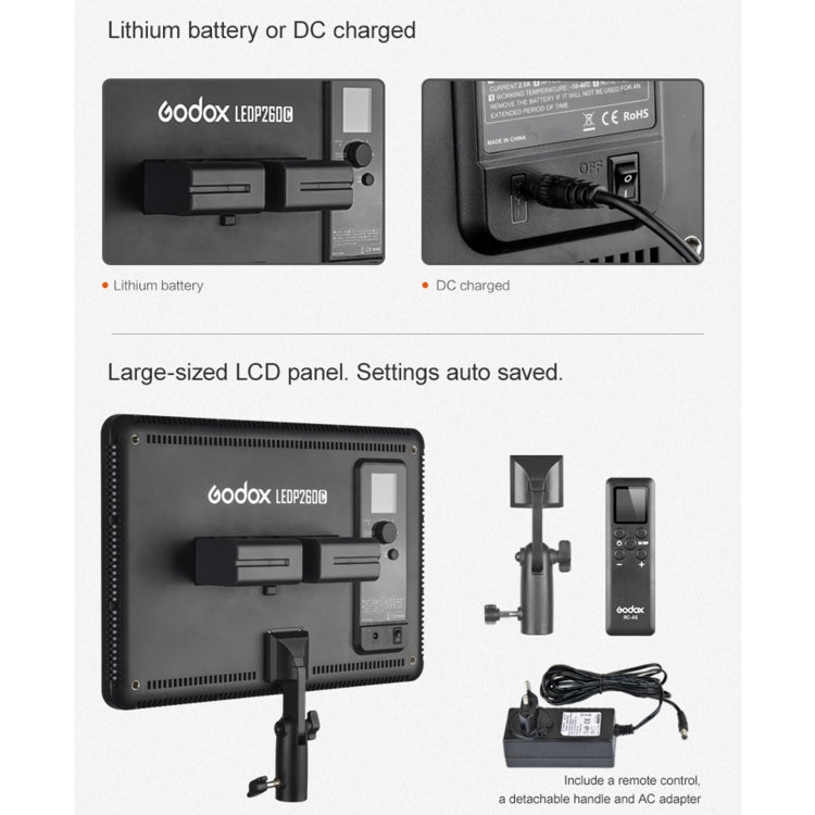Godox LEDP260C Luce per riprese video a LED, LEDP260C