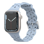 Cinturino in silicone con pizzo per Apple Watch Series, 7 41mm / 6&SE&5&4 40mm / 3&2&1 38mm, 7 45mm / 6&SE&5&4 44mm / 3&2&1 42mm