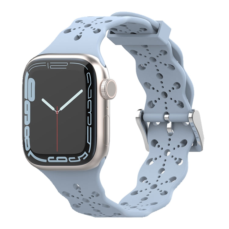 Cinturino in silicone con pizzo per Apple Watch Series, 7 41mm / 6&SE&5&4 40mm / 3&2&1 38mm, 7 45mm / 6&SE&5&4 44mm / 3&2&1 42mm