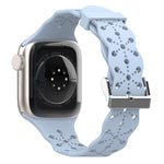 Cinturino in silicone con pizzo per Apple Watch Series, 7 41mm / 6&SE&5&4 40mm / 3&2&1 38mm, 7 45mm / 6&SE&5&4 44mm / 3&2&1 42mm
