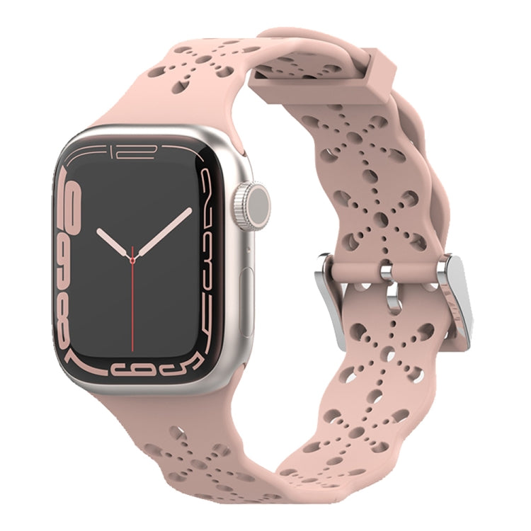 Cinturino in silicone con pizzo per Apple Watch Series, 7 41mm / 6&SE&5&4 40mm / 3&2&1 38mm, 7 45mm / 6&SE&5&4 44mm / 3&2&1 42mm