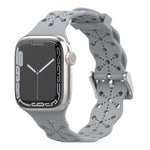 Cinturino in silicone con pizzo per Apple Watch Series, 7 41mm / 6&SE&5&4 40mm / 3&2&1 38mm, 7 45mm / 6&SE&5&4 44mm / 3&2&1 42mm