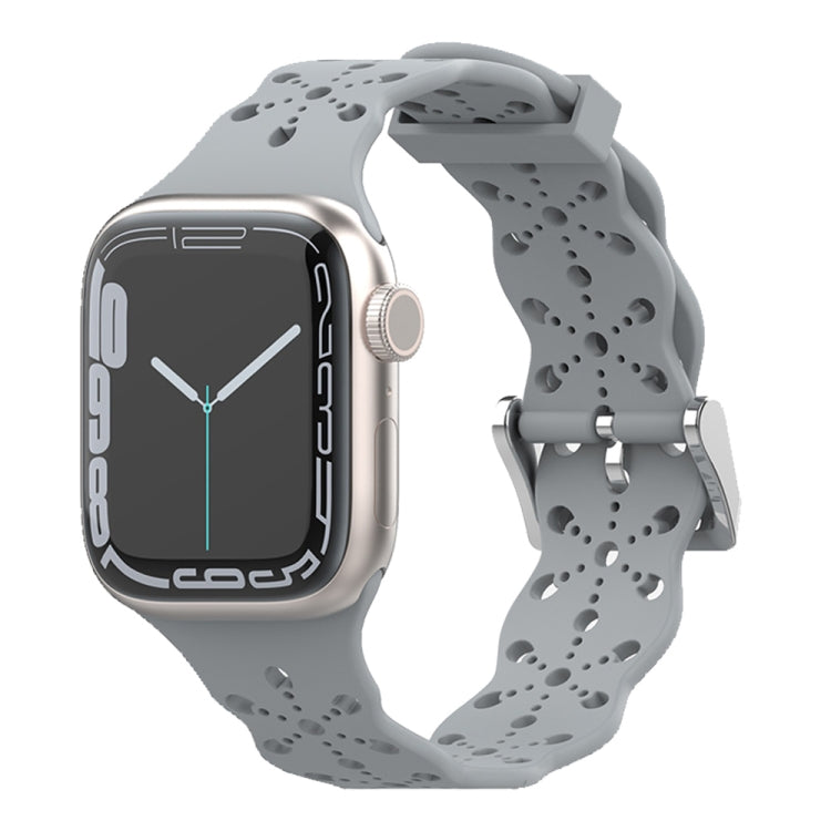 Cinturino in silicone con pizzo per Apple Watch Series, 7 41mm / 6&SE&5&4 40mm / 3&2&1 38mm, 7 45mm / 6&SE&5&4 44mm / 3&2&1 42mm