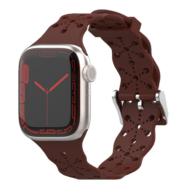 Cinturino in silicone con pizzo per Apple Watch Series, 7 41mm / 6&SE&5&4 40mm / 3&2&1 38mm, 7 45mm / 6&SE&5&4 44mm / 3&2&1 42mm
