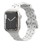 Cinturino in silicone con pizzo per Apple Watch Series, 7 41mm / 6&SE&5&4 40mm / 3&2&1 38mm, 7 45mm / 6&SE&5&4 44mm / 3&2&1 42mm