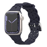 Cinturino in silicone con pizzo per Apple Watch Series, 7 41mm / 6&SE&5&4 40mm / 3&2&1 38mm, 7 45mm / 6&SE&5&4 44mm / 3&2&1 42mm