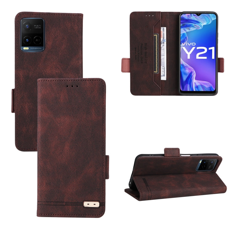 Custodia per telefono in pelle con chiusura magnetica, For vivo Y21 / Y33s, For vivo Y51 2020 / Y31 2021