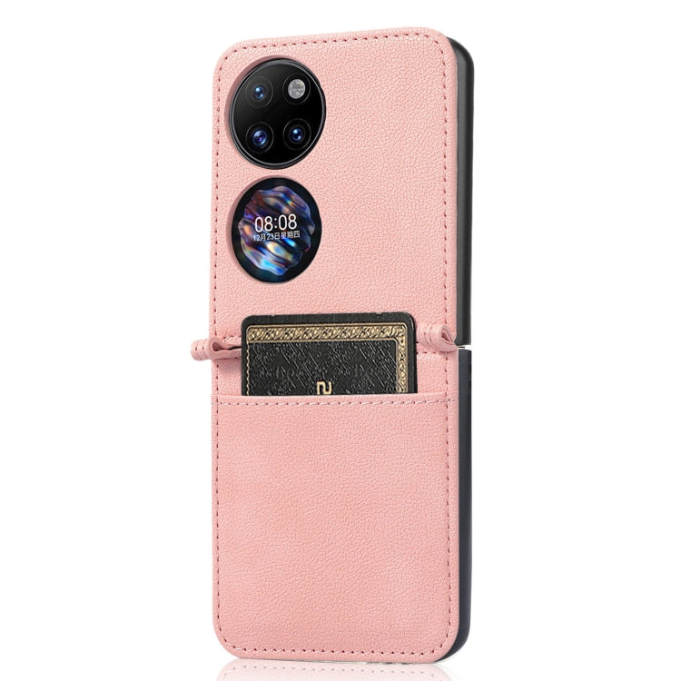 Custodia per telefono pieghevole in pelle di agnello, For Huawei P50 Pocket