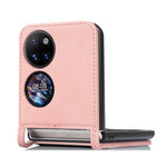 Custodia per telefono pieghevole in pelle di agnello, For Huawei P50 Pocket