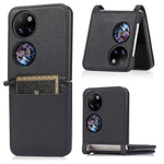 Custodia per telefono pieghevole in pelle di agnello, For Huawei P50 Pocket