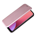 Custodia per telefono in PU con vibrazione orizzontale magnetica in fibra di carbonio, For Xiaomi 12 Pro