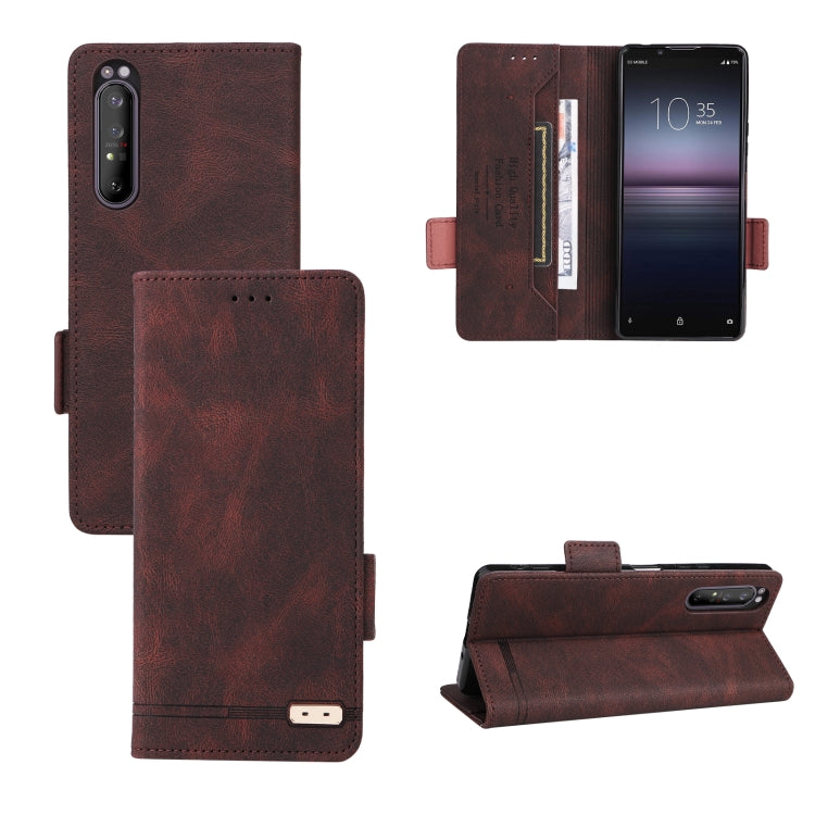 Custodia per telefono in pelle con chiusura magnetica, For Sony Xperia 1 II