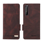 Custodia per telefono in pelle con chiusura magnetica, For Sony Xperia 1 II