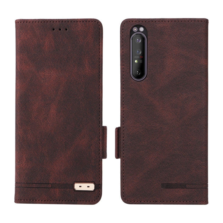 Custodia per telefono in pelle con chiusura magnetica, For Sony Xperia 1 II